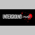 Underground Music čierne trenírky BOXER s tlačeným logom, top kvalita 95%bavlna 5%elastan